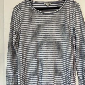 Lucky Lotus Striped Long Sleeve Tee